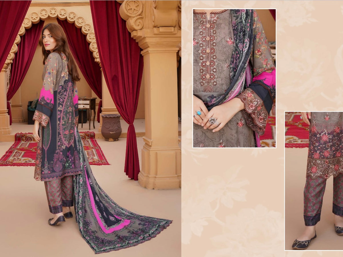 MUNIRA | EMBROIDERED DHANAK READYMADE | MHL13