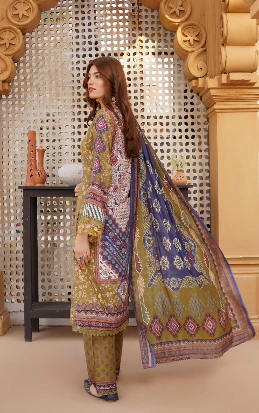 MUNIRA | EMBROIDERED DHANAK READYMADE | M2211