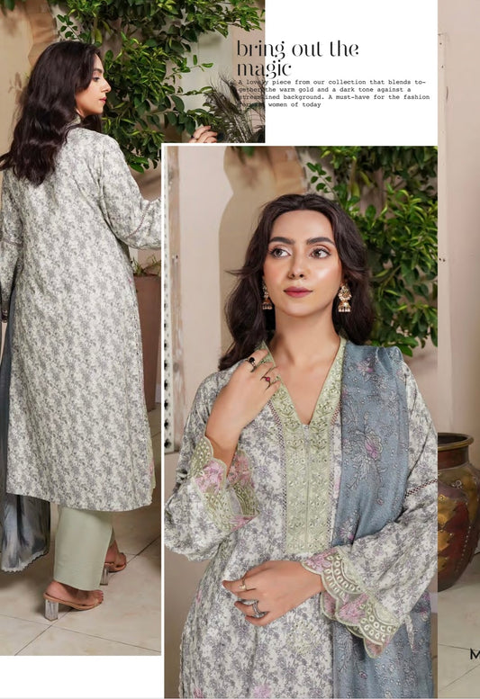 MUNIRA | EMBROIDERED DHANAK READYMADE | MU07
