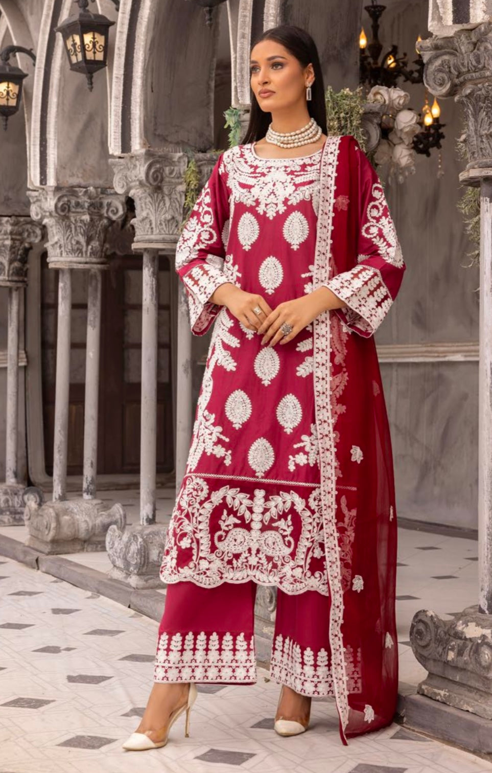 SIMRANS ‘KISMET’ | EMBROIDERED LINEN HANDWORK READYMADE | SM763