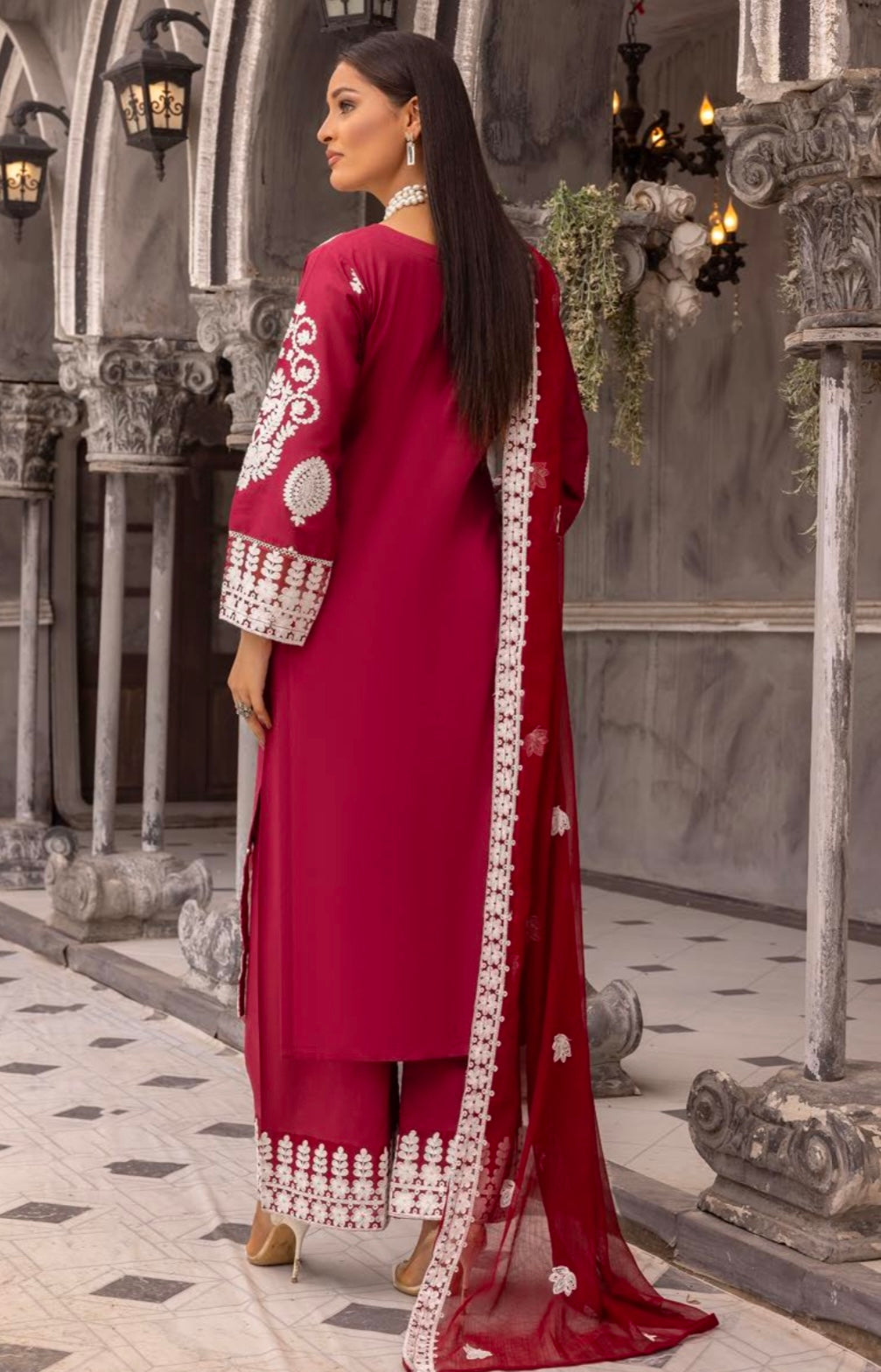 SIMRANS ‘KISMET’ | EMBROIDERED LINEN HANDWORK READYMADE | SM763