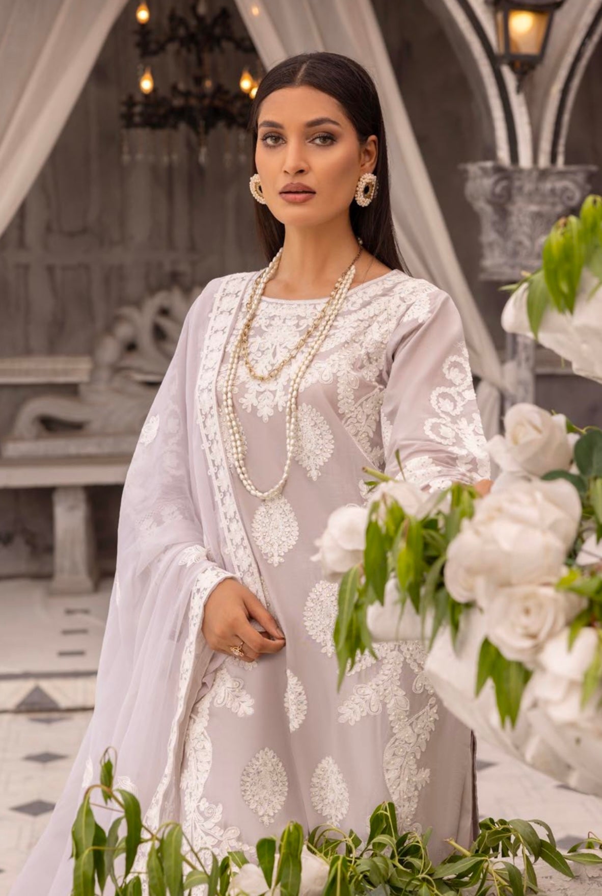 SIMRANS ‘KISMET’ | EMBROIDERED LINEN HANDWORK READYMADE | SM764