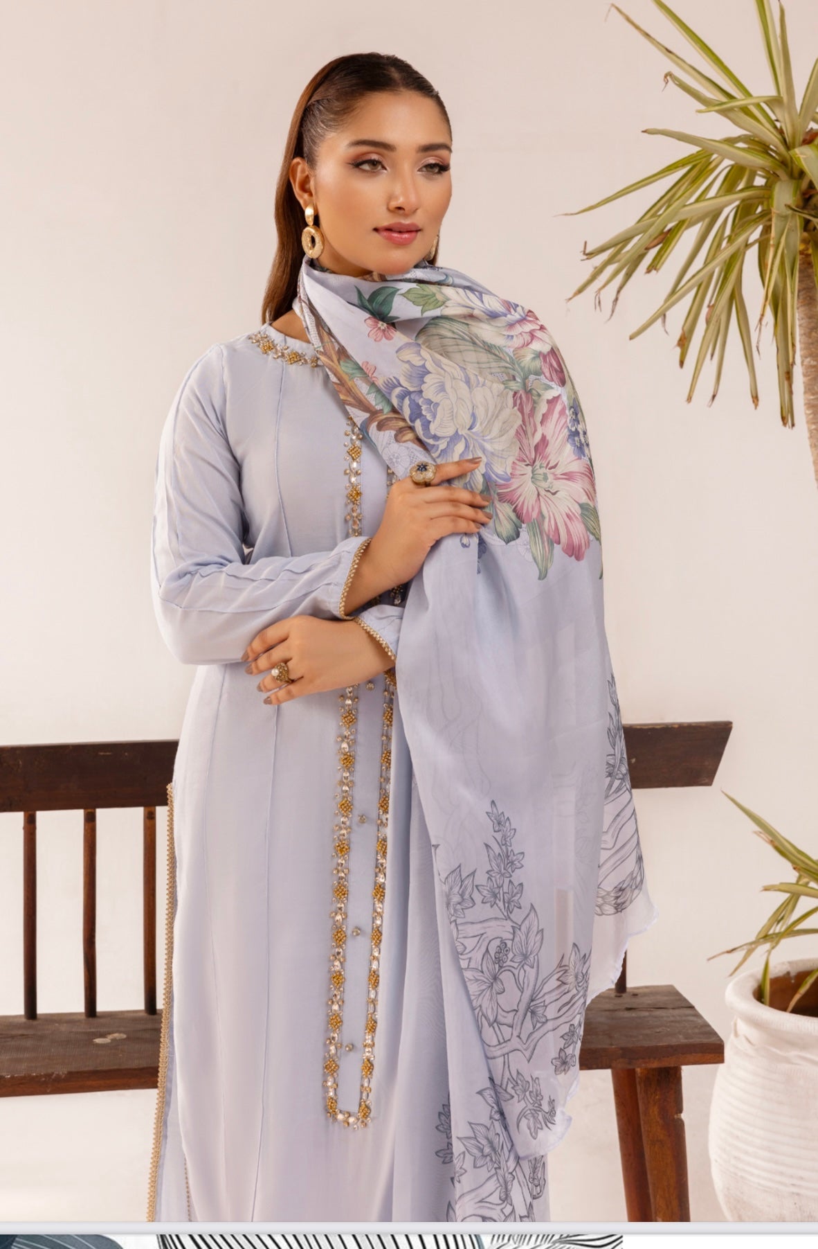 SIMRANS ‘KISMET’ | EID EMBROIDERED SEQUENCE VISCOSE READYMADE | SM103