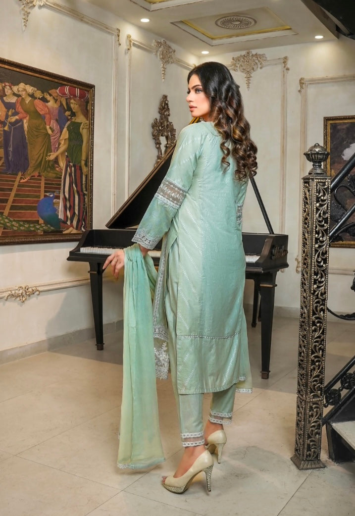 SIMRANS ‘PEARL ’ | EID EMBROIDERED SEQUENCE COTTON READYMADE | SM104