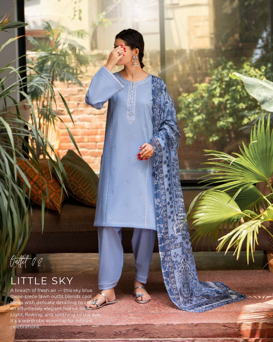 CASUALLITE ‘SIRF TUMHARI’| EMBROIDERED COTTON 3PC READYMADE | S&S SPECIAL-402