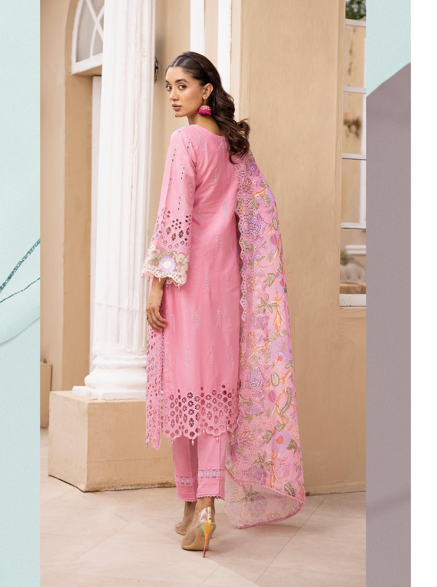 SIMRANS ‘AAFREEN’ | EMBROIDERED COTTON CHIKENKARI READYMADE TRADITIONAL WOMENSWEAR 132
