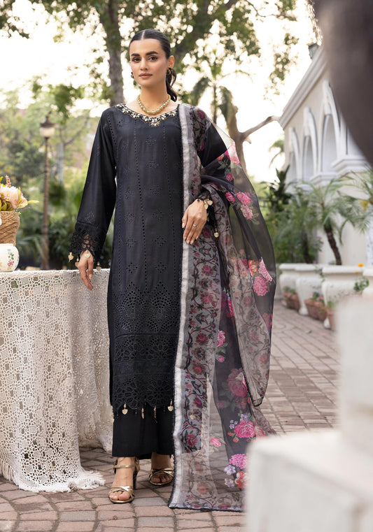 SIMRANS LUXURY HANDWORK CHICKNKARI 3PC READYMADE 505