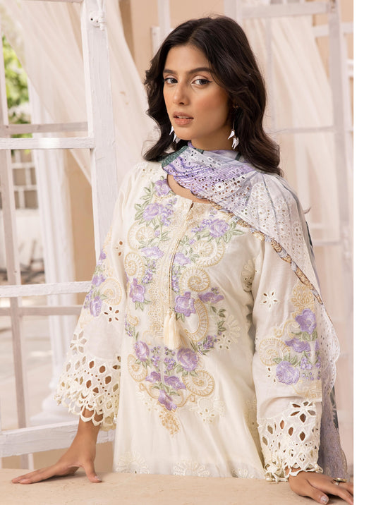 SIMRANS ‘AAFREEN’ | EMBROIDERED COTTON CHIKENKARI READYMADE TRADITIONAL WOMENSWEAR 133