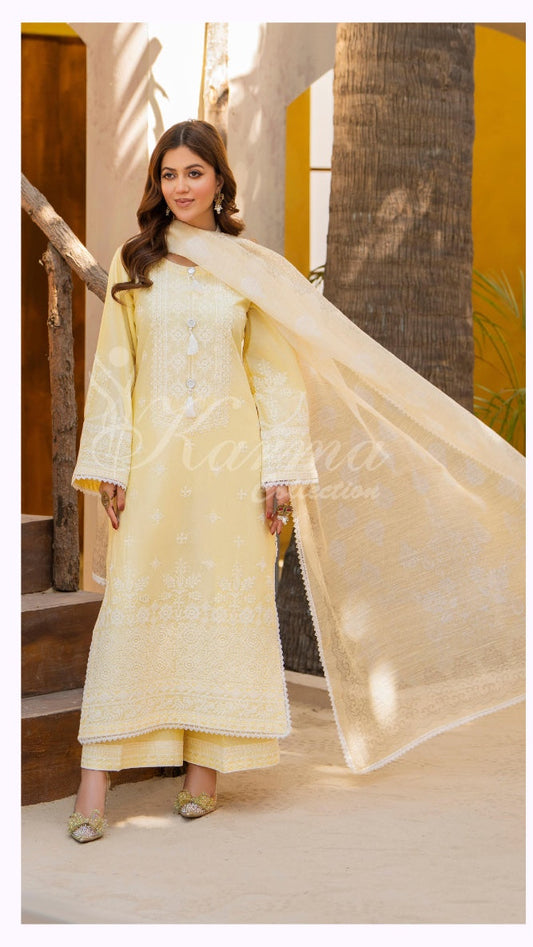 KARMA ‘AFFREEN’ | EMBROIDERED COTTON READYMADE | KC-144 - S&S