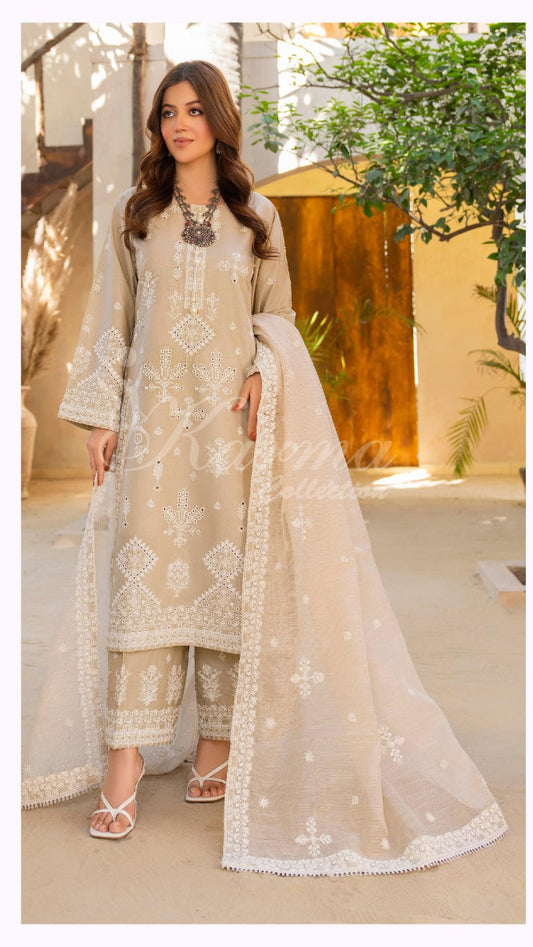 KARMA ‘AFFREEN’ | EMBROIDERED COTTON READYMADE | KC-147 - S&S