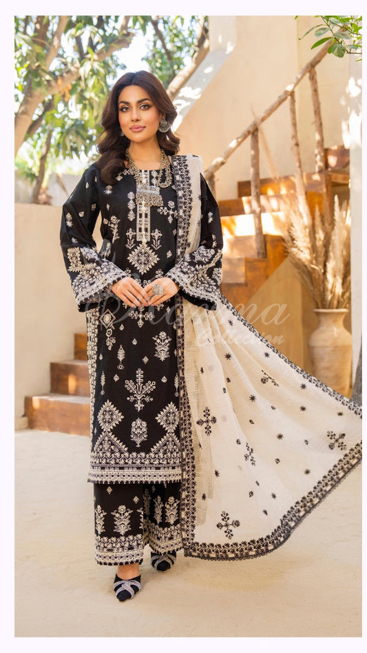 KARMA ‘AFFREEN’ | EMBROIDERED COTTON READYMADE | KC-148 - S&S