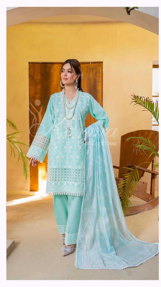 KARMA ‘AFFREEN’ | EMBROIDERED COTTON READYMADE | KC-151 - S&S