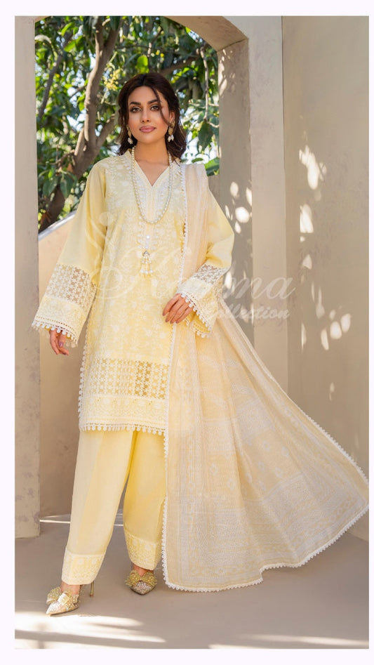 KARMA ‘AFFREEN’ | EMBROIDERED COTTON READYMADE | KC-152 - S&S