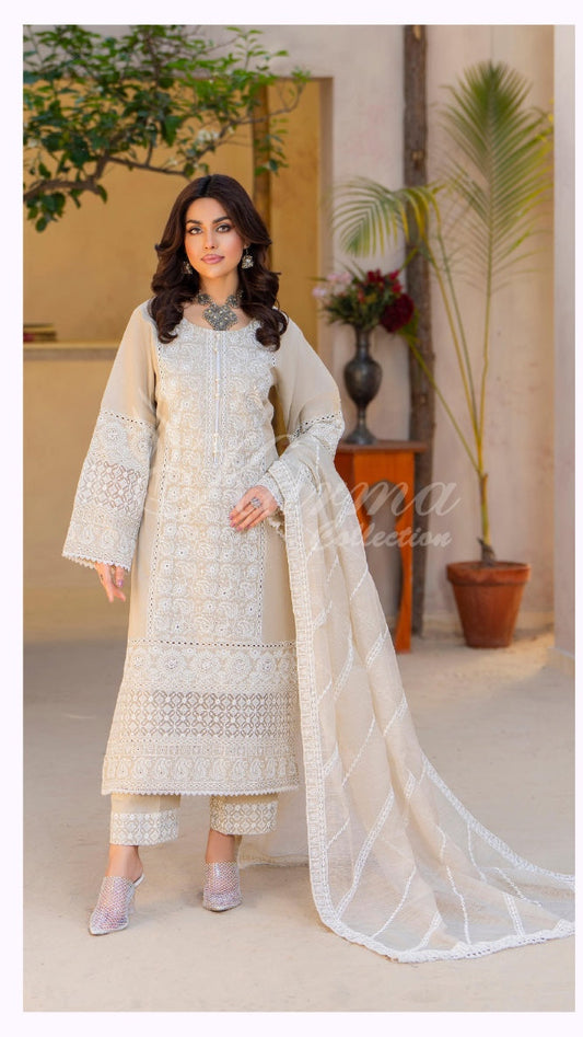 KARMA ‘AFFREEN’ | EMBROIDERED COTTON READYMADE | KC-157 - S&S
