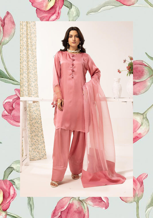 SIMRANS LULUSAR SHAMOOZ SILK 3PC READYMADE 013 - S&S