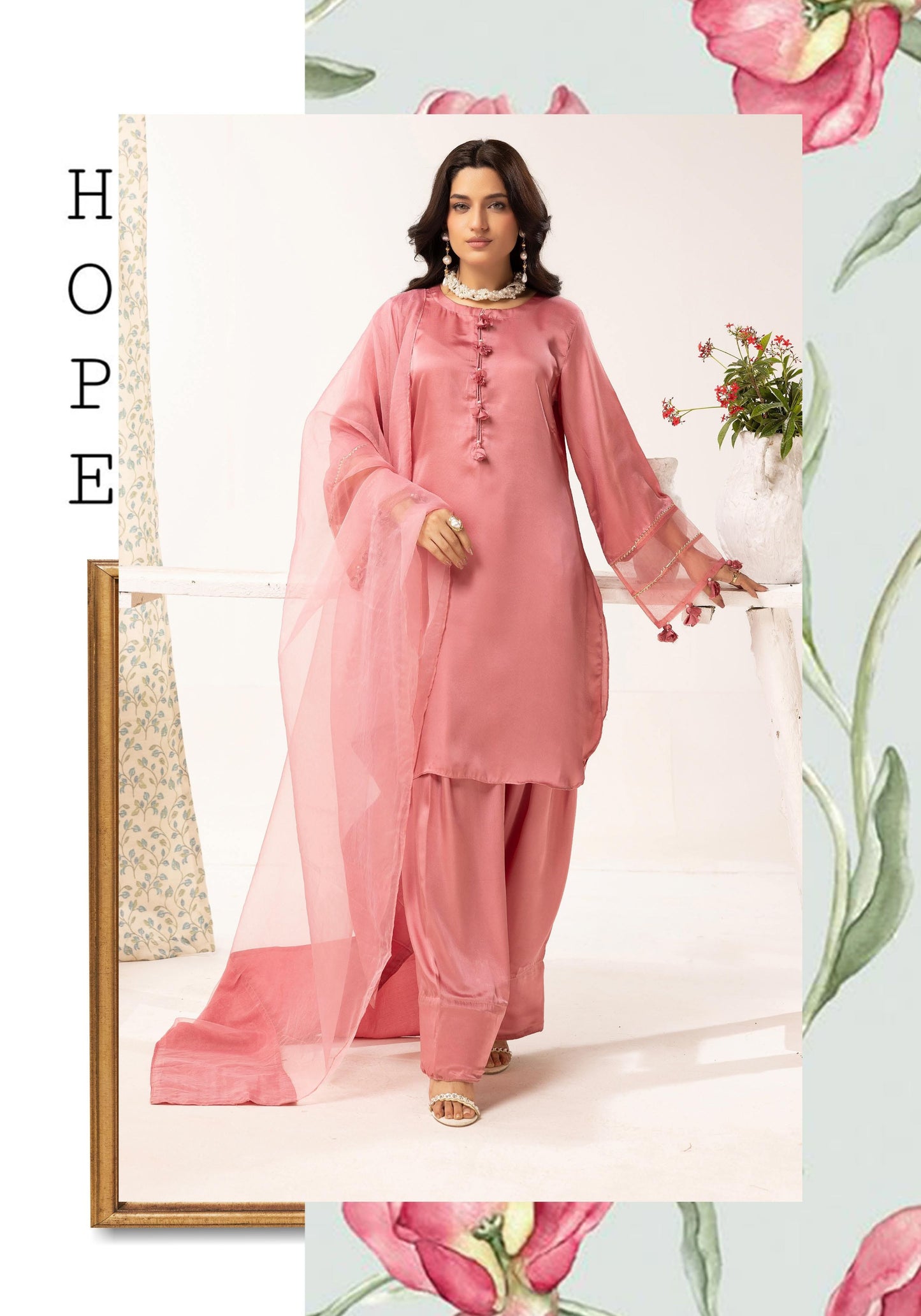SIMRANS LULUSAR SHAMOOZ SILK 3PC READYMADE 013 - S&S