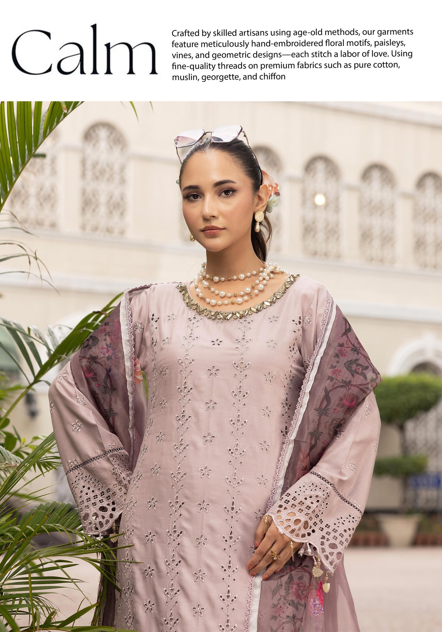 SIMRANS LUXURY HANDWORK CHICKNKARI 3PC READYMADE 507