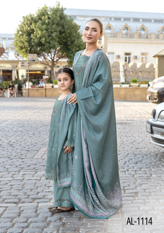 SIMRANS BAKU EMBROIDERED LINEN WITH KOTAIL SHAWLS 3PC EMBROIDERED READYMADE SBL407