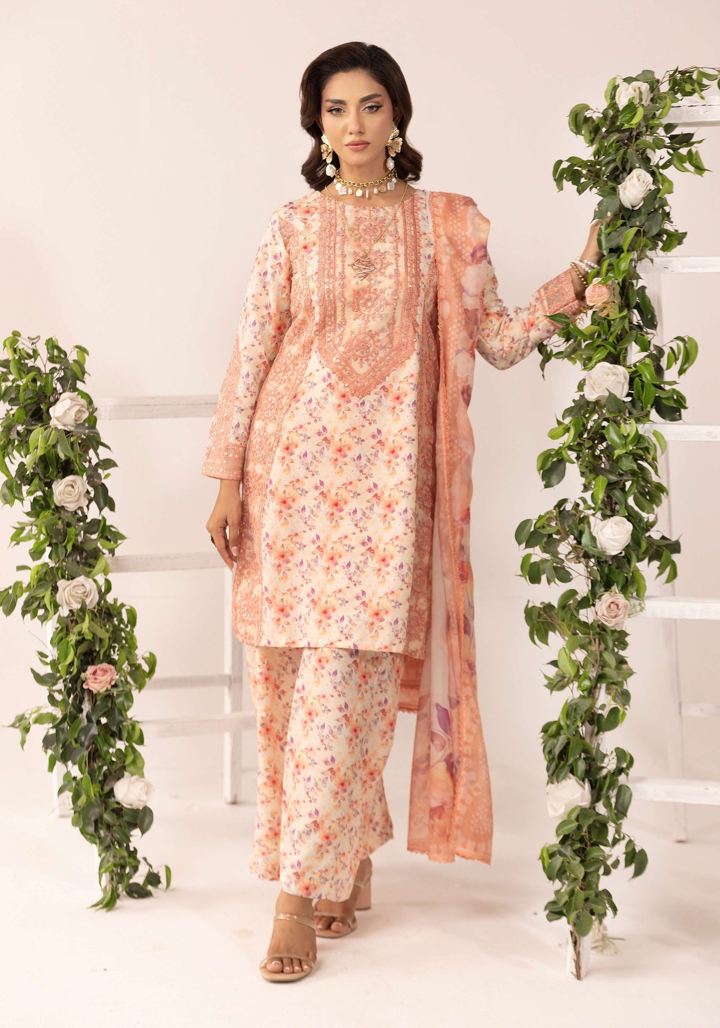 SIMRANS Reem premium 3 piece mummy & me Girls 01 Eid outfit.
