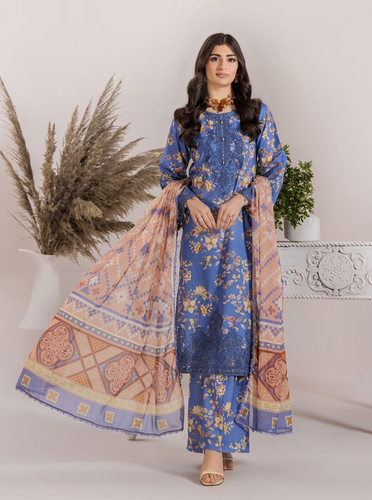 Traditional Threads  Zeenat Satin Lawn Mehnoor 1313