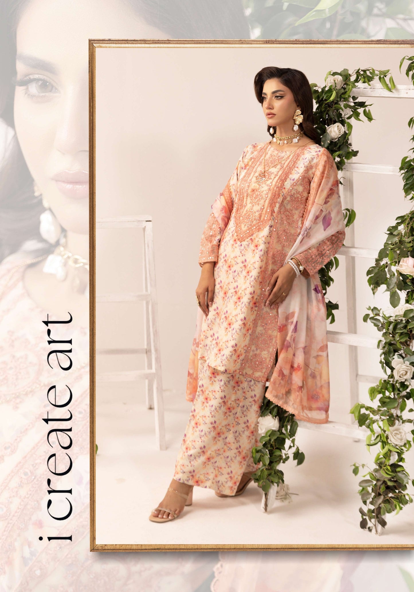 SIMRANS Reem premium 3 piece mummy & me Girls 01 Eid outfit.