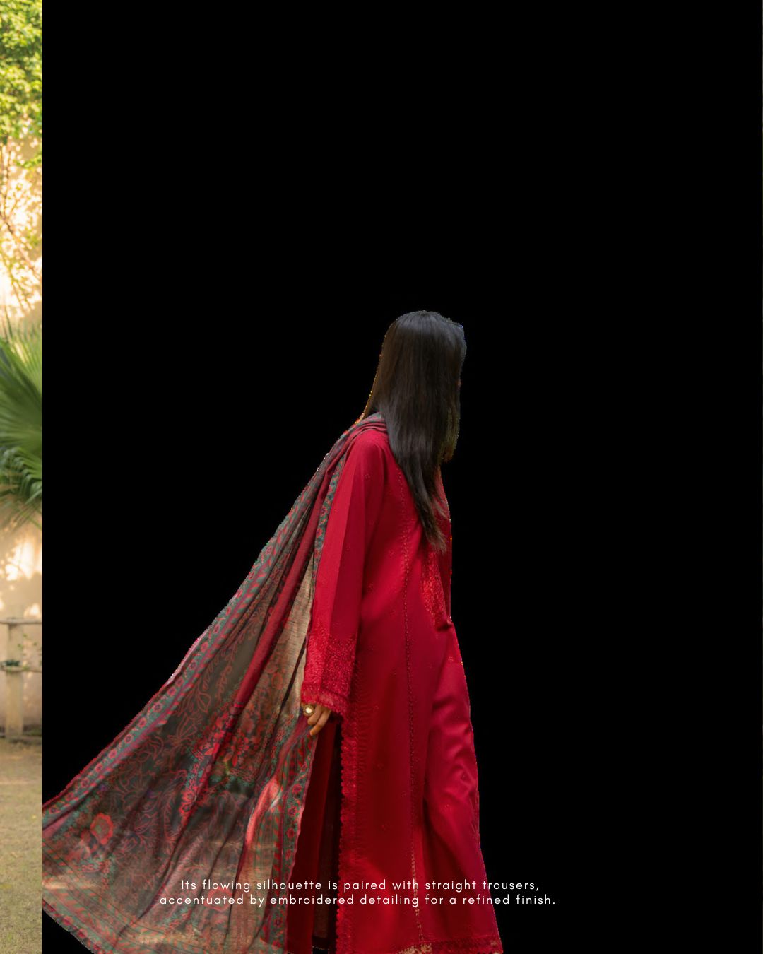 Premium Linen 3PC Embroidered Outfit RUA14