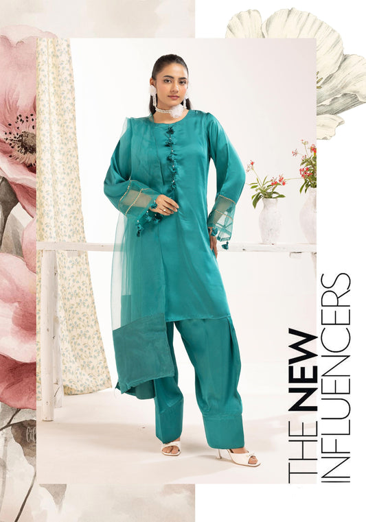 SIMRANS LULUSAR SHAMOOZ SILK 3PC READYMADE 010 - S&S