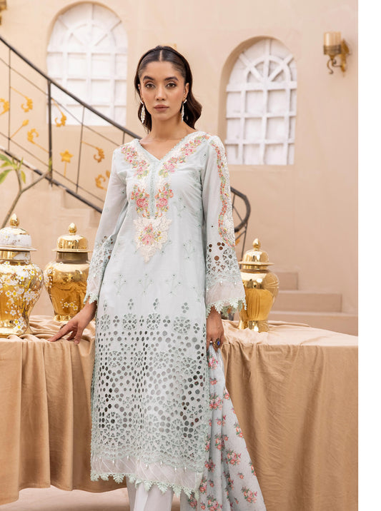 SIMRANS ‘AAFREEN’ | EMBROIDERED COTTON CHIKENKARI READYMADE TRADITIONAL WOMENSWEAR 131