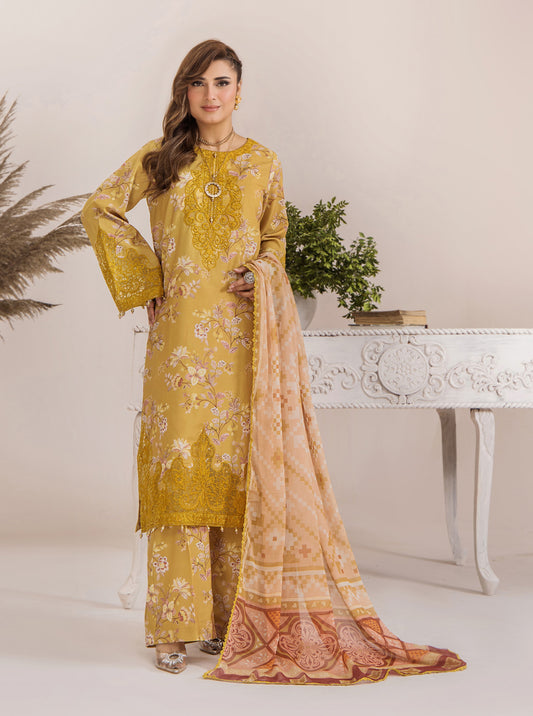 Traditional Threads  Zeenat Satin Lawn Mehnoor 01313