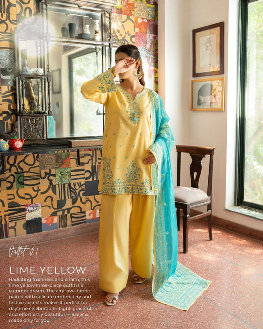 CASUALLITE ‘SIRF TUMHARI’| EMBROIDERED COTTON 3PC READYMADE | S&S SPECIAL-401