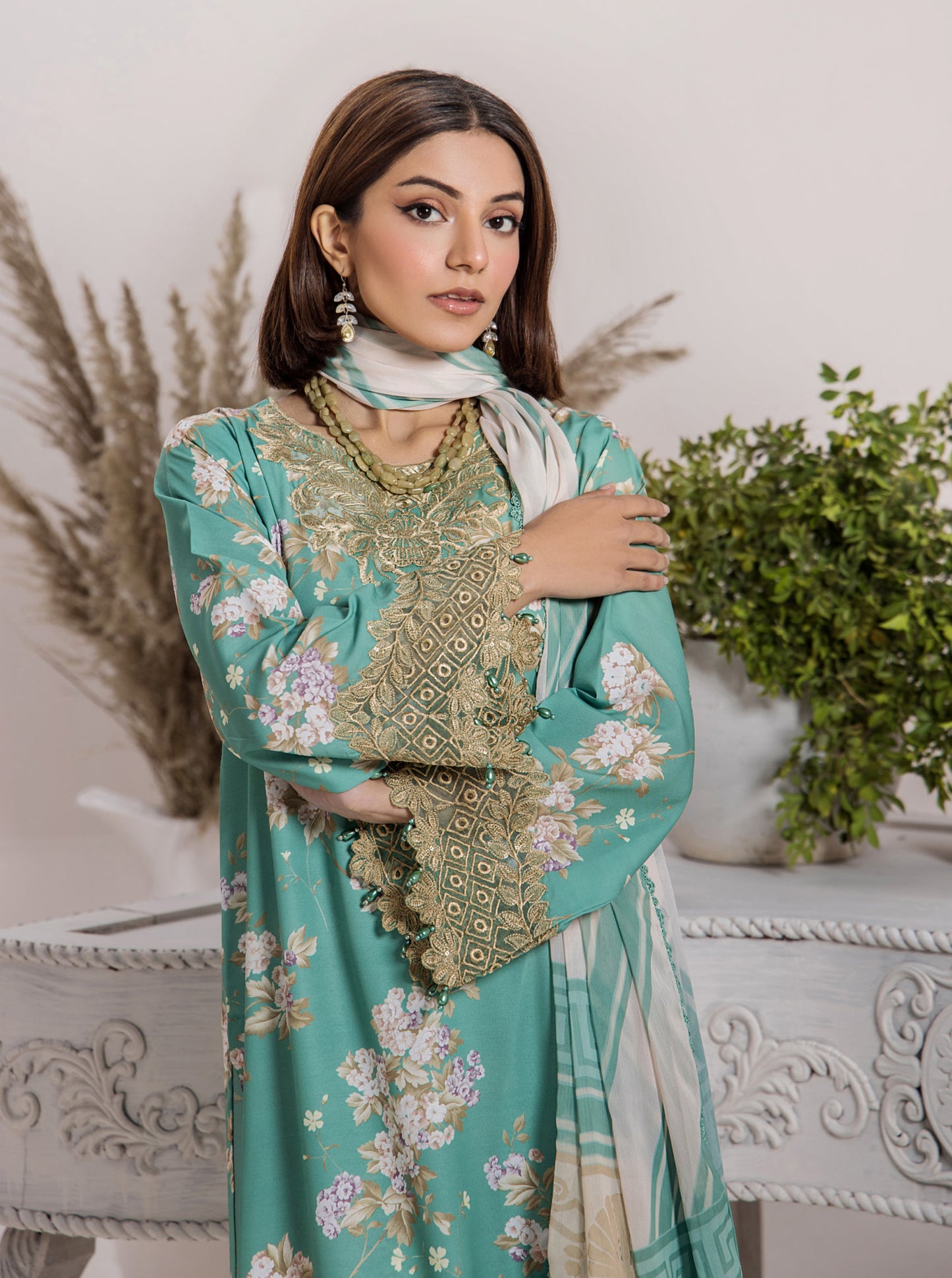 Traditional Threads Zeenat Satin Lawn Mehnoor 02 1313