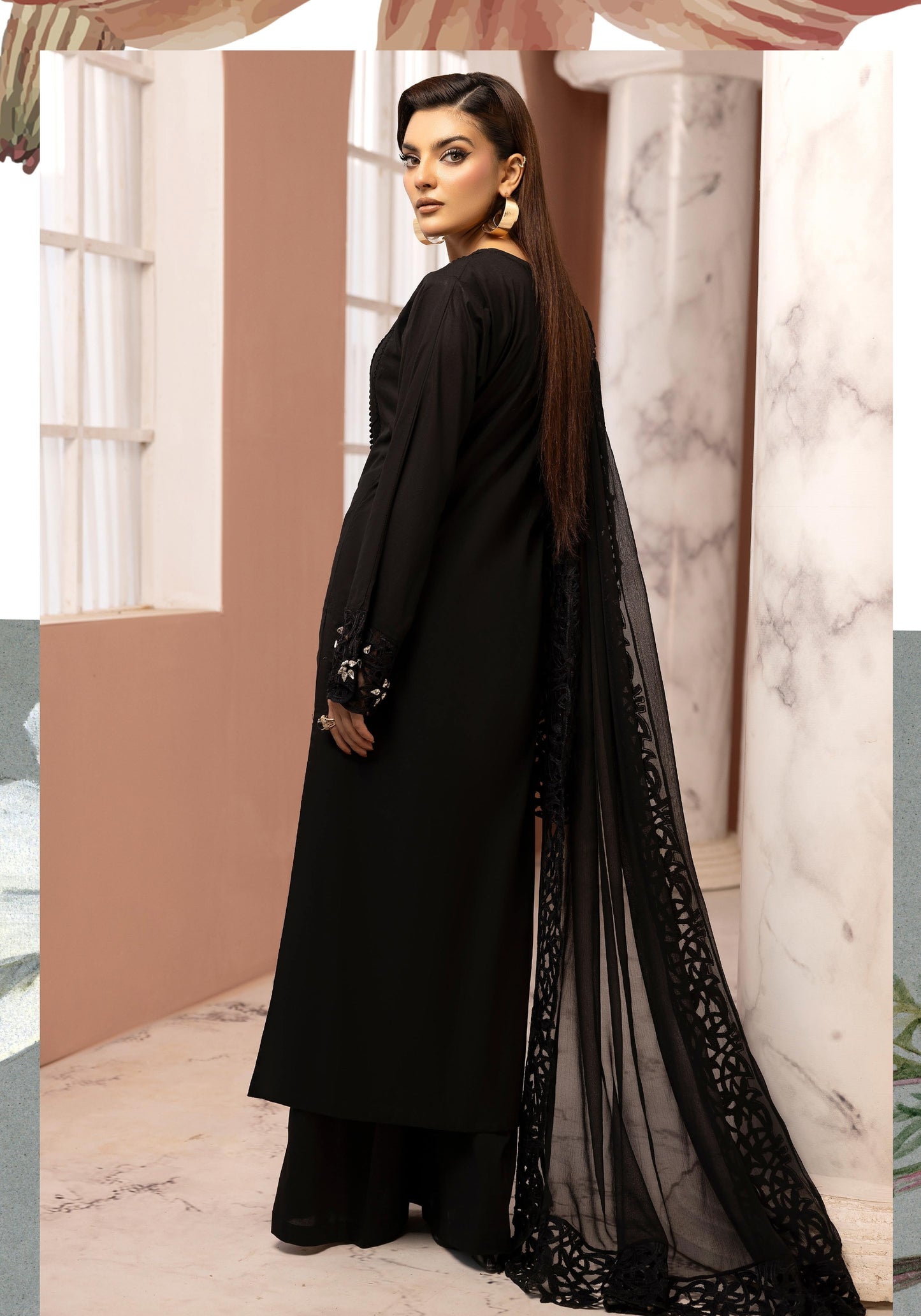 SIMRANS ‘AURA LUX’ | EMBROIDERED COTTON READYMADE TRADITIONAL WOMENSWEAR3022