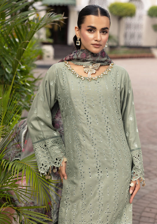 SIMRANS LUXURY HANDWORK CHICKNKARI 3PC READYMADE 504