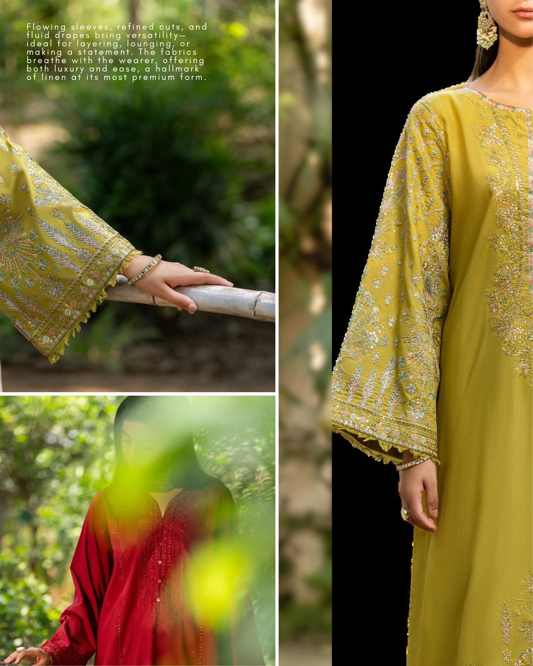 Premium Linen 3PC Embroidered Outfit RUA13