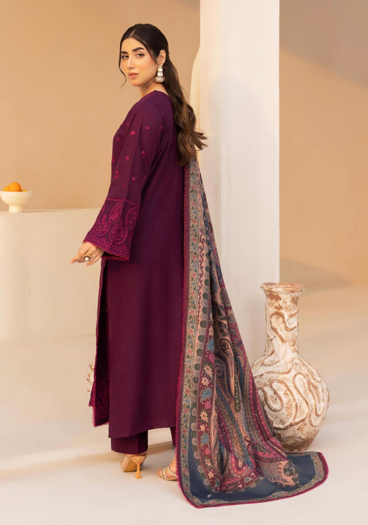 EMBER DHANAK EMBROIDERED 3PC READYMADE Mehak 202501