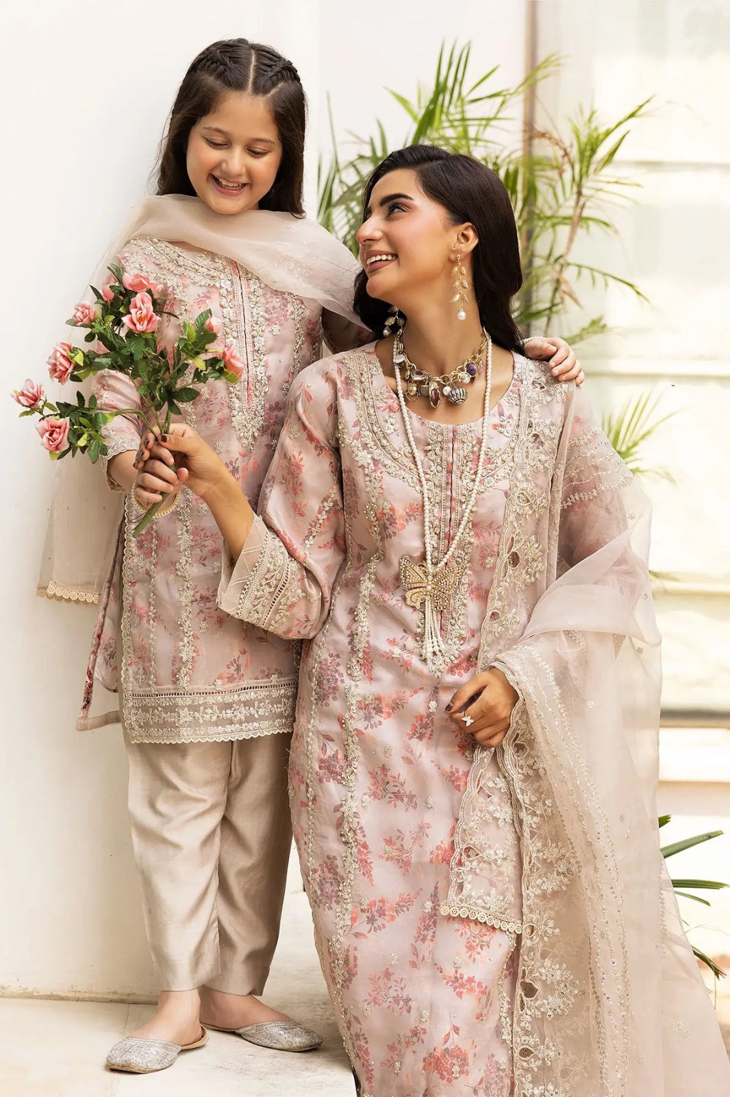 SIMRANS Mehrunisa premium 3 piece mummy & me Ladies khakhi outfit BK15