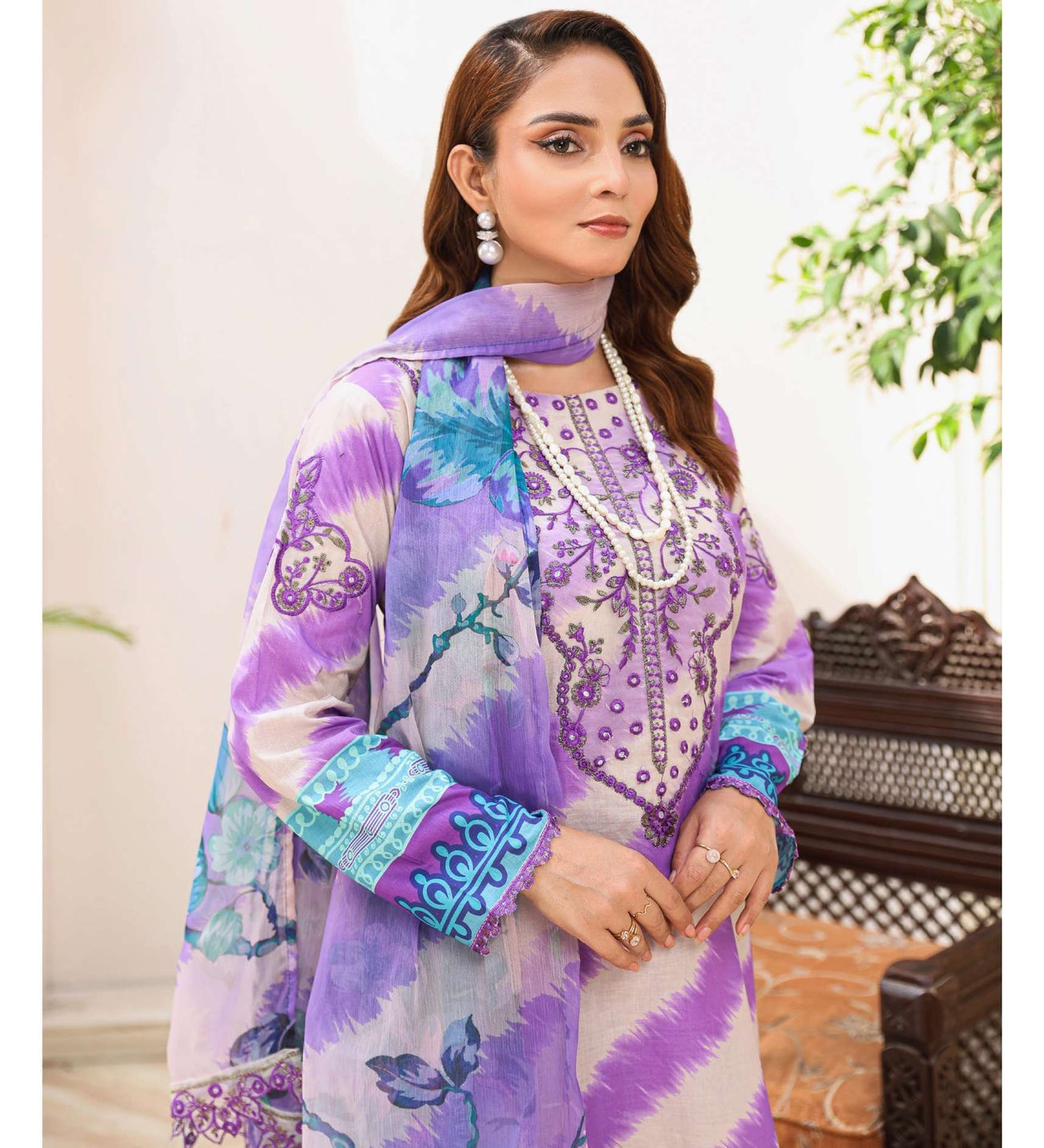 SIMRANS Mehrunisa premium 3 piece mummy & me Ladies purple outfit BK19