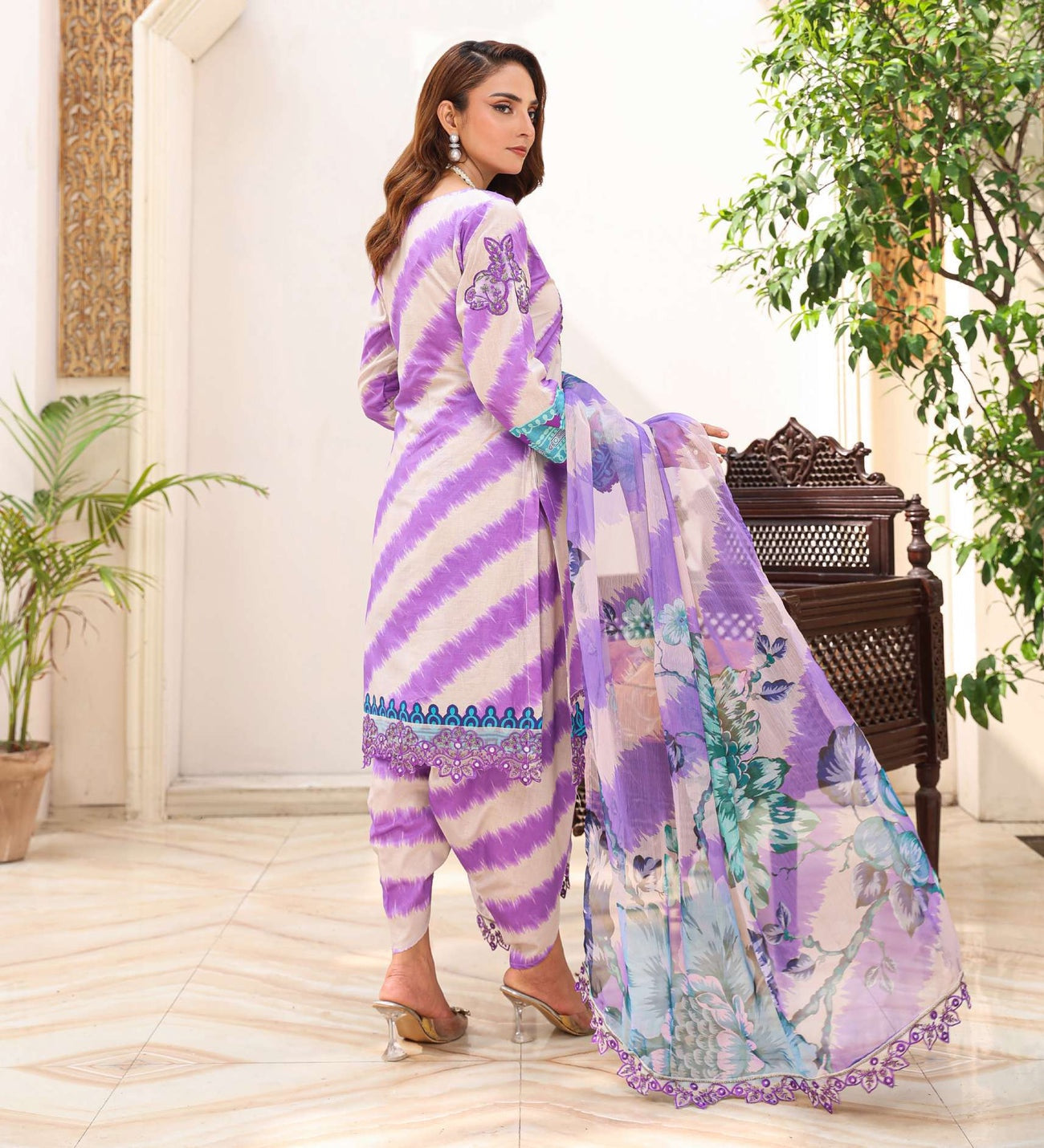 SIMRANS Mehrunisa premium 3 piece mummy & me Ladies purple outfit BK19