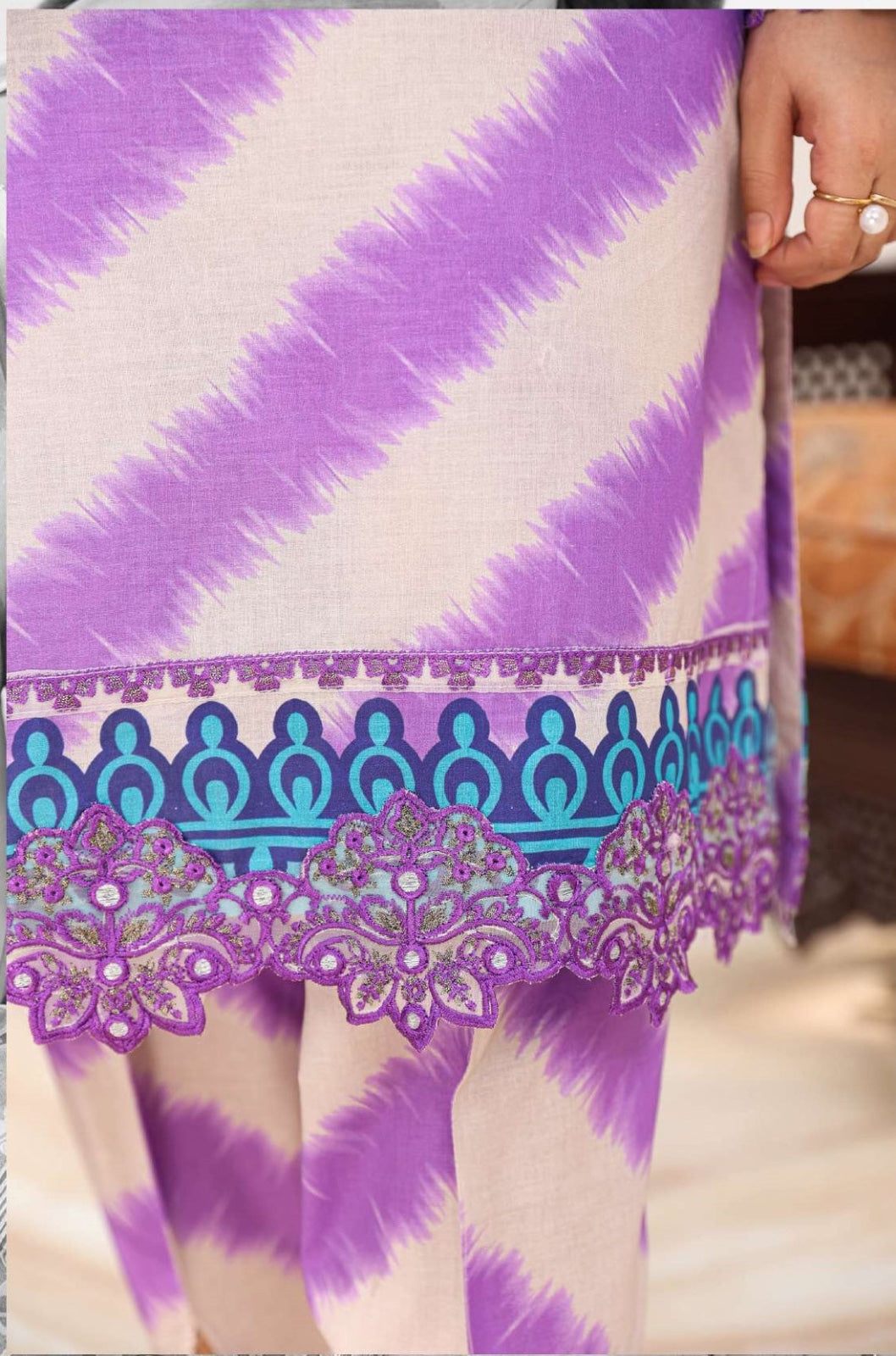 SIMRANS Mehrunisa premium 3 piece mummy & me Ladies purple outfit BK19