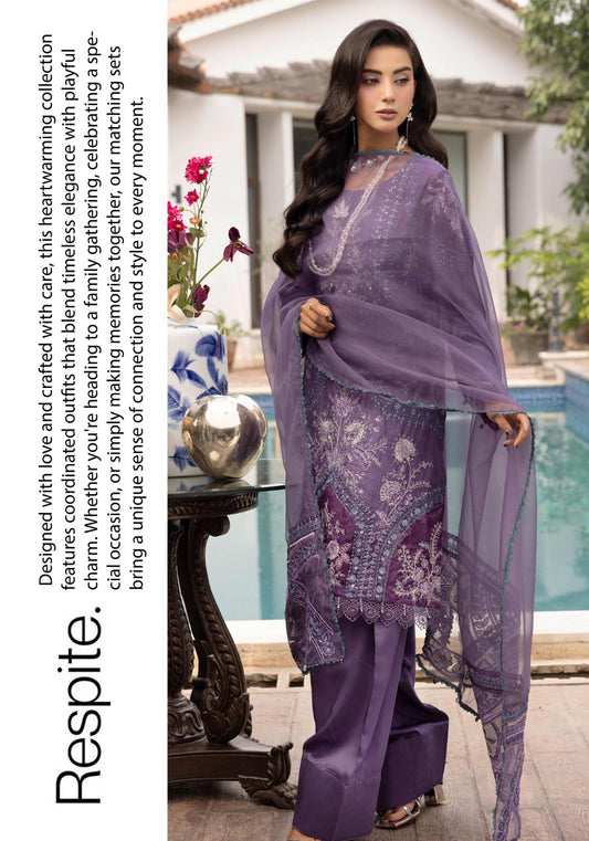 SIMRANS Khaas premium 3 piece mummy & me Ledies purple Eid outfit BK09