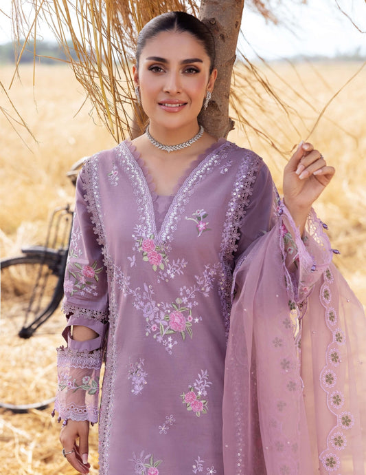 SIMRANS Heer premium 3 piece mummy & me Ledies Purple medium Eid outfit CK14