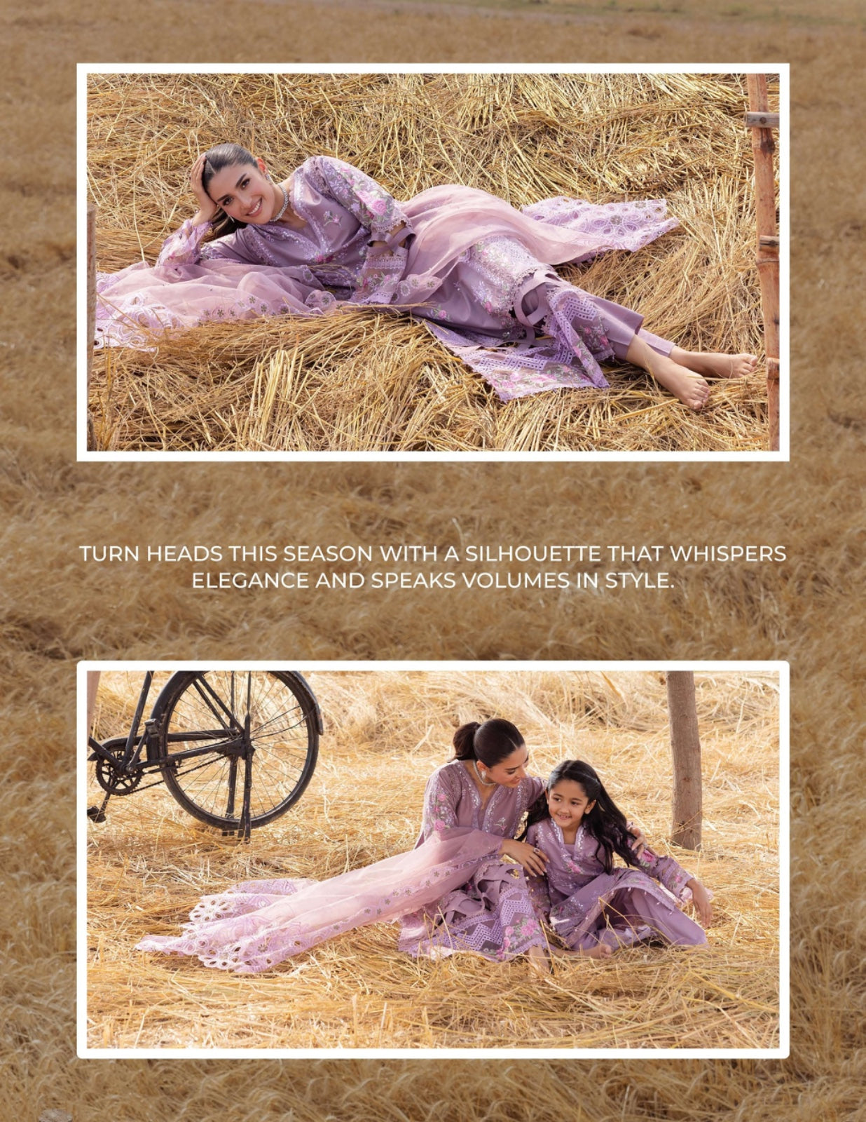 SIMRANS Heer premium 3 piece mummy & me Ledies Purple medium Eid outfit CK14