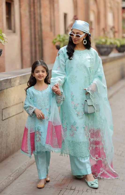 SIMRANS ‘BAZAAR KAHAANI’ | EMBROIDERED COTTON MOTHER & DAUGHTER READYMADE TRADITIONAL WOMENSWEAR FORMAL CK 09