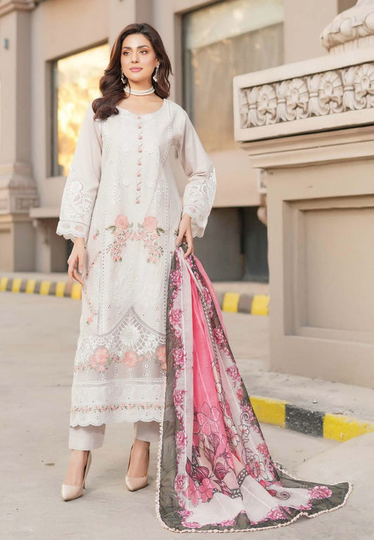 MUNIRA | EMBROIDERED LINEN READYMADE | MGL014 - S&S