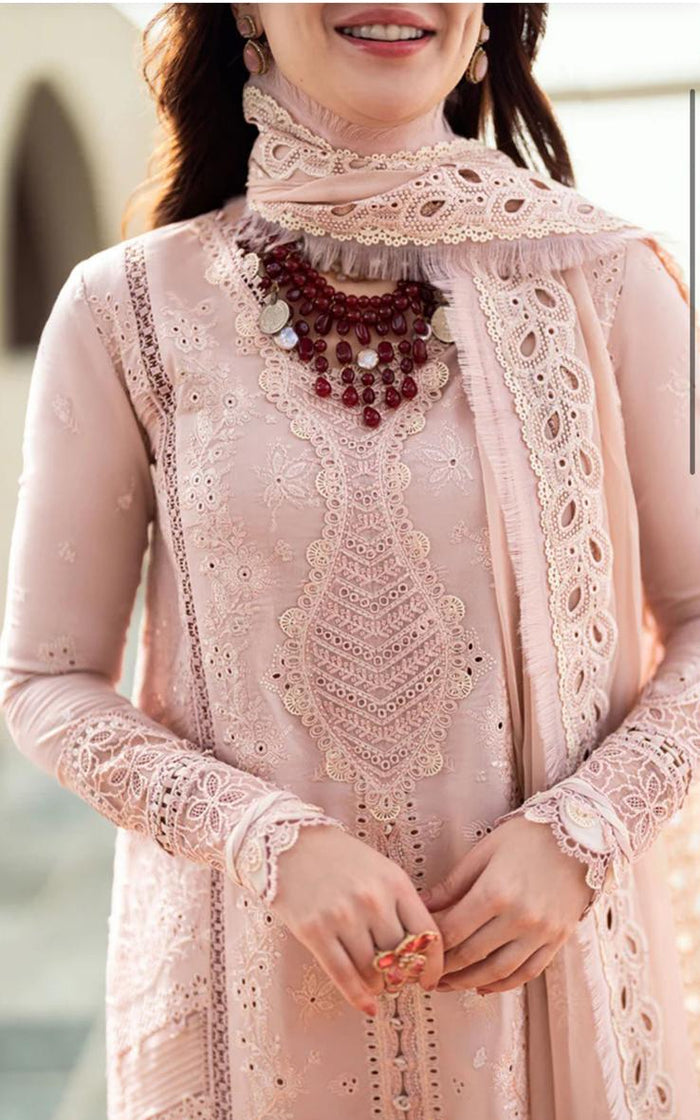 SIMRANS QALAMKAR AFIYA LUX COLLECTION 3 PIECE EMBROIDERED SUIT READYMADE Q04 - S&S