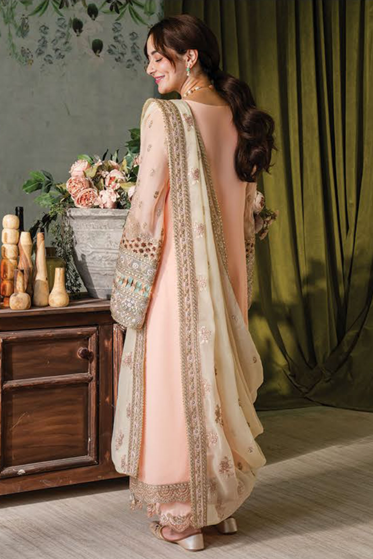 SIMRANS Hania Amir collection 3 piece Kashud embroidered suit readymade 901 - S&S