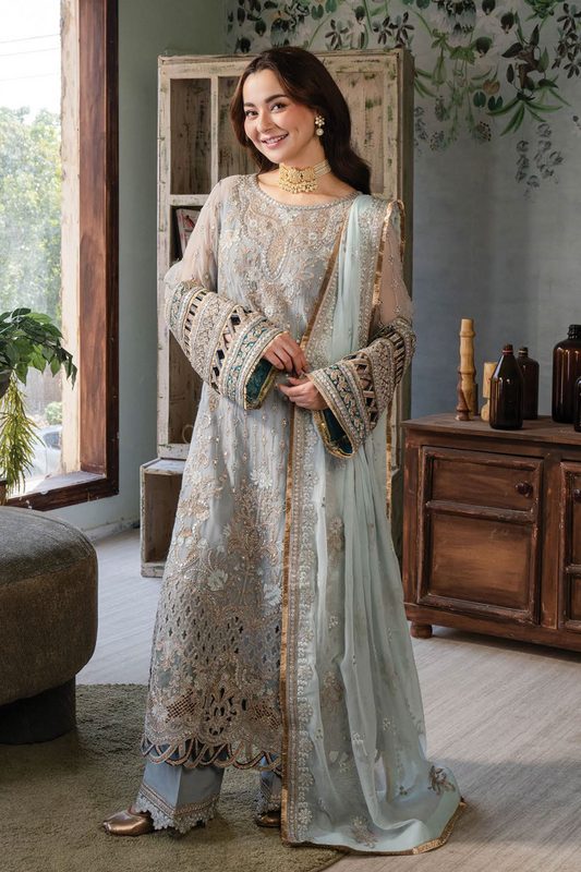 SIMRANS Hania Amir collection 3 piece Kashud embroidered suit readymade 904 - S&S
