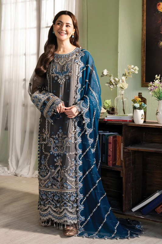 SIMRANS Hania Amir collection 3 piece Kashud embroidered suit readymade 905 - S&S