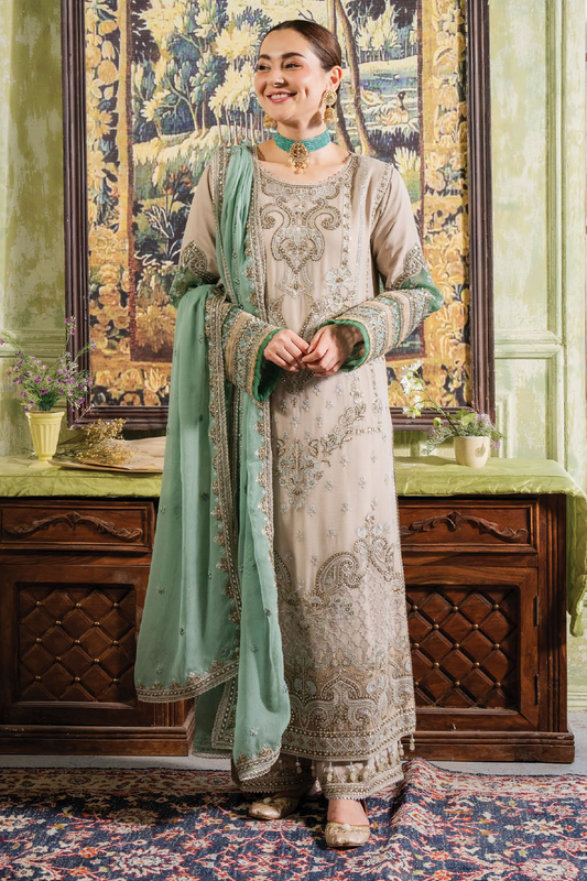 SIMRANS Hania Amir collection 3 piece Kashud embroidered suit readymade 906 - S&S