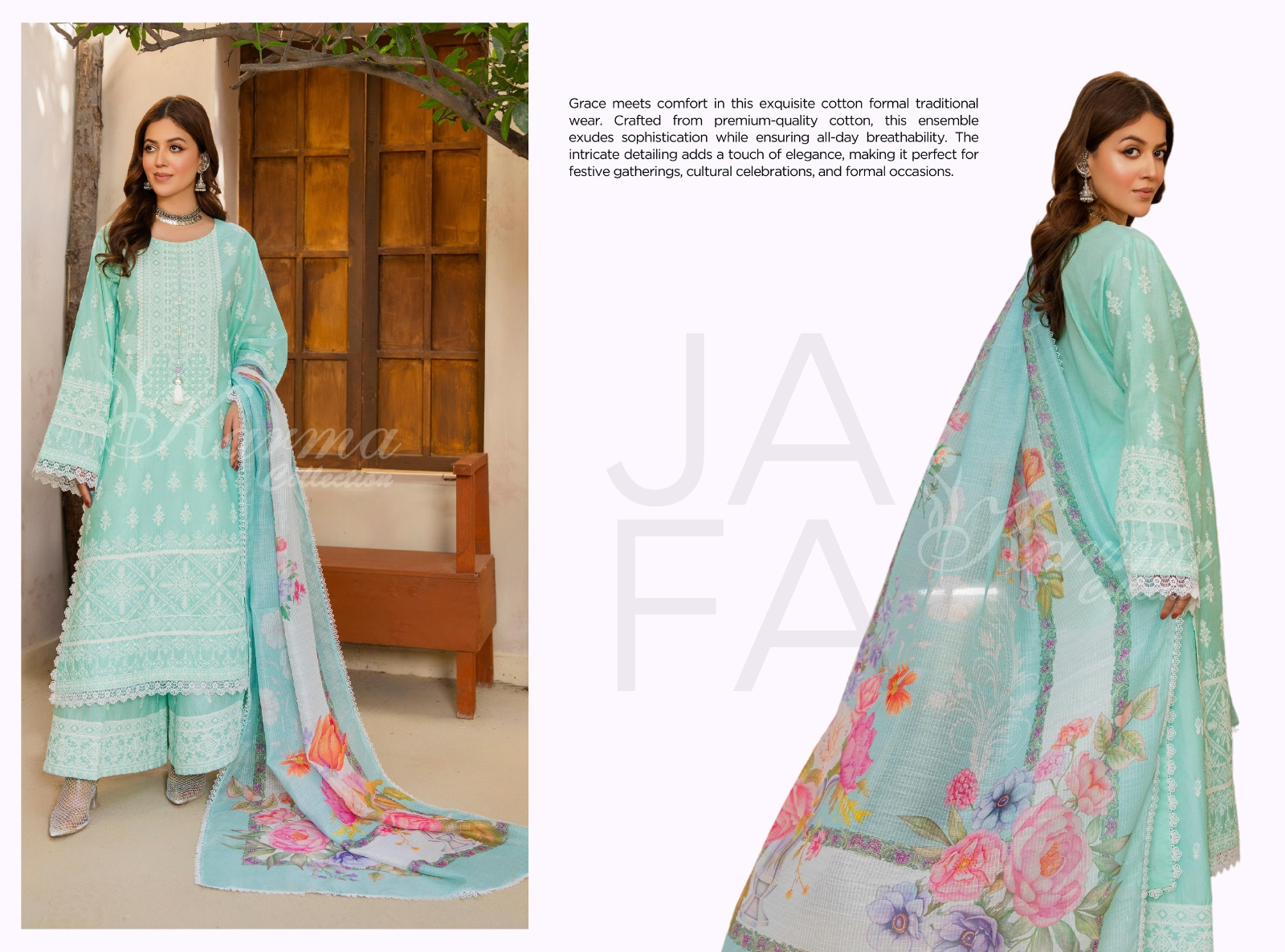 KARMA ‘AFFREEN’ | EMBROIDERED COTTON READYMADE | KC-145 - S&S